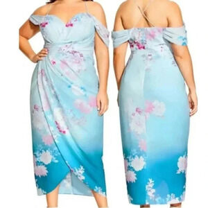 City Chic Tsubaki floral dress size M/18
